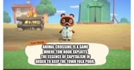 Spilling the beans on Tom Nook (Image via Forevergeek)